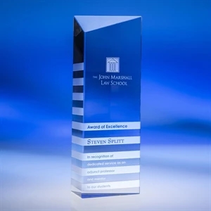 Highlight - Small - Architectural In Style, This Optic Crystal Award Towers Above The Rest