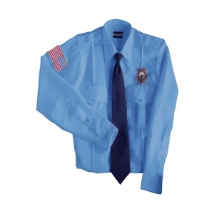 L Tall- X L Tall, 2 X L - Men's Security Long Sleeve Shirt 100% Polyester