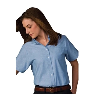 Colors X X S- X L - Women's Short Sleeve Dress Button Down Oxford Shirt