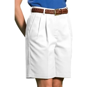 18w-20w - Women's Business Casual Pleated Shorts With 9"/ 9 1/2" Inseam