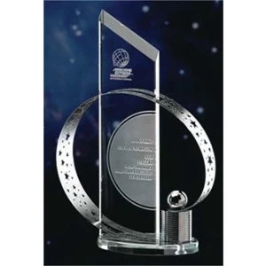 Celestial - Large - Crystal Award Like A True Achiever, This Possesses Sparkle And A Sweeping