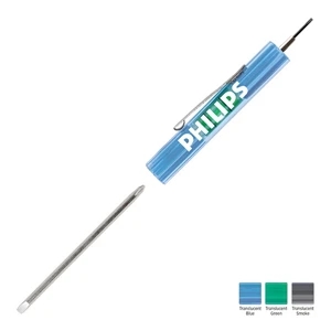 Level-rite (tm) - Level Rite Reversible Blade Screwdriver With Jeweler/eyeglass Tool Top