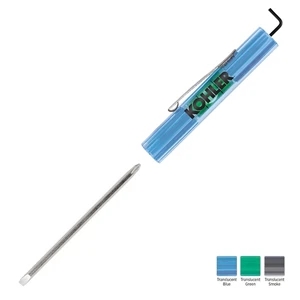 Level-rite (tm) - Level Rite Reversible Blade Screwdriver With Key Hex Top With A Built-in Level