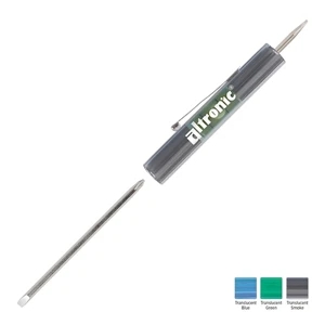 Level-rite (tm) - Level Rite Reversible Blade Screwdriver With Micro Blade Tool With A Built-in Level