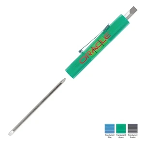 Level-rite (tm) - Level Rite Reversible Blade Screwdriver With 1/4 Slotted Top With A Built-in Level