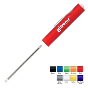 Big Jake (tm) - Big Jake Reversible Blade Pocket Screwdriver With Button Top