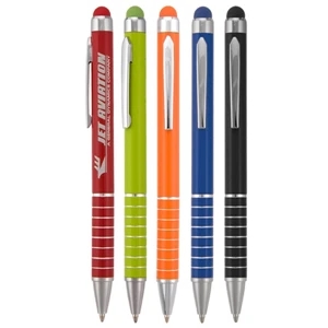 Iwrite - Solid Colored Twist Action Barrel With 8 Artfully Decorative Placed Chrome Rings