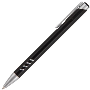 Solana - Black - Ballpoint Click Pen With Aluminum Barrel And Sleek Finish