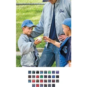 Westark (r) - Royal-royal-white-orange - Youth Oxford Solid Flannel Lined Baseball Jacket