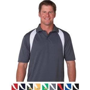 Eclipse - Black-red - S - X L - 4.3 Oz/ 142gsm 100% Polyester Knit Polo