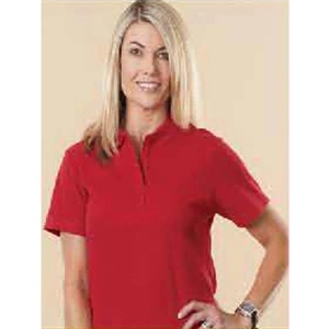 Player - Black - Ladies' 5.5 Oz 60% Cotton/ 40% Polyester Mesh Short Sleeve Polo. Opportunity Buy