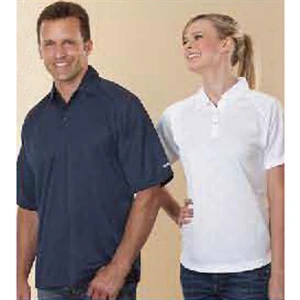 Reebok (r) - Black - 100% Polyester Moisture-wicking Polo With Honeycomb Pattern. Opportunity Buy