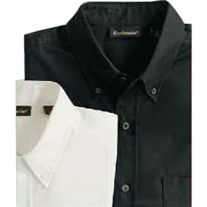 Hillcrest - Black - Cotton/polyester Easy Care Herringbone Button Down Shirt. Opportunity Buy