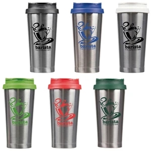 Barista - Sale 5-7 Day Production - Double Wall Stainless Steel 16 Oz Tube Tumbler. Cup Holder Friendly