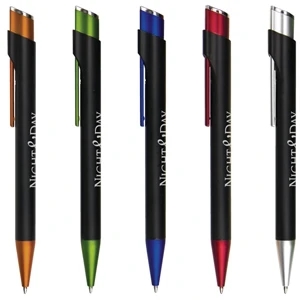 Pinnacle Midnight - Catalog 5-7 Day Production - Pinnacle Pen With Longest Writing Refill With Chrome Top Plunger