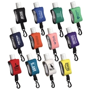 Cozy Clip - Gel Hand Sanitizer In Soft Neoprene Sleeve; Contains .50 Oz Of Antibacterial Gel