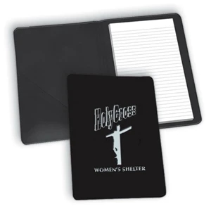 Small Size Standard Desk Vinyl Portfolio With Ruled Lined Note Pad, 5 1/2" X 8 3/8"