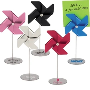 Executive Series - Pinwheel Note Holder - Pinwheel Spins, Clip Holds Notes, Photo, Placecards Or Promos