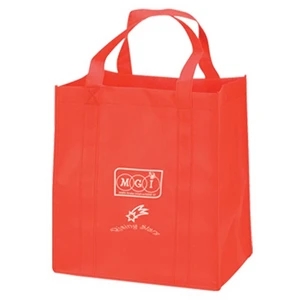 Non Woven Shopping Tote Bag With Wide 8" Gusset And Dual Shoulder Straps