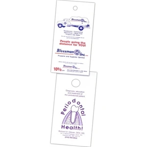 7 1/2" X 14" - Custom Printed Doorknob Style Plastic Litter Bag With 1 1/2" Die Cut Hole