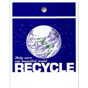 Help Save Our Beautiful World... Recycle - Stock Design Single Wall 9" X 12" Litter Bag With Front Opening