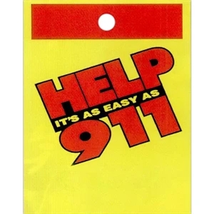 Help It's As Easy As 911 - Stock Design Single Wall 9" X 12" Litter Bag With Front Opening, Safety Design