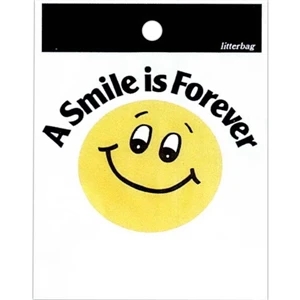 A Smile Is Forever - Stock Design Single Wall 9" X 12" Litter Bag, Customer Appreciation Theme