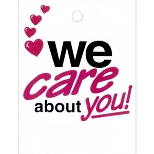 We Care About You - Stock Design Single Wall 9" X 12" Litter Bag, Customer Appreciation Theme