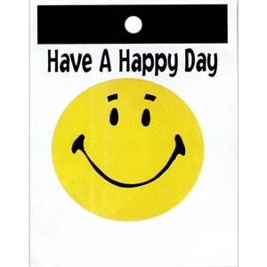Have A Happy Day With Yellow Happy Face - Stock Design Single Wall 9" X 12" Litter Bag With Happiness Theme