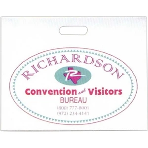 16" X 12" - Custom Printed 2.0 Mil Plastic Take Home Bag With Die-cut Handle