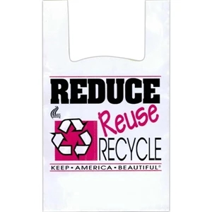Reduce Reuse Recycle - 12" X 6" X 18" - Stock Design T-shirt Grip Bag With 6" Side Gusset
