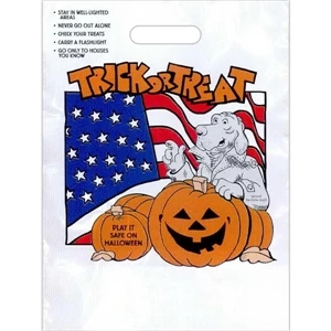 "trick Or Treat" In Orange With Jack. - Stock Design 11" X 15" Halloween Trick-or-treat Bag