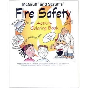 Mcgruff And Scruff's Fire Safety - Coloring/activity Book With Police And Fire Theme, 8 Pages, 8 1/2" X 11"