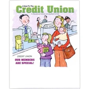 A Visit To The Credit Union - Coloring/activity Book With Financial Theme, 8 Pages
