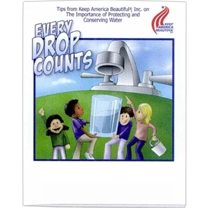 Every Drop Counts - Coloring And Activity Book With Environmental Theme, 8 Pages