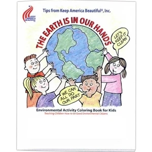 The Earth Is In Our Hands - Coloring And Activity Book With Environmental Theme, 8 Pages