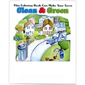 Clean And Green - Coloring And Activity Book With Environmental Theme, 8 Pages