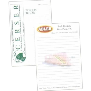 50 - Sheet Note Pad. - Custom Printed 5 1/2" X 8 1/2" Note Pad Of 15 Lb. Bond