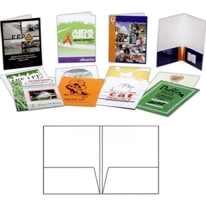 4-color - Gloss Finish Economy Presentation Folder With Double Scored Spine
