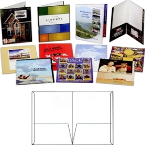 4 Color - Gloss Finish Presentation Folder With Two 4 1/2" Glued Pockets And Reinforced Sides