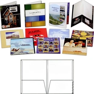 4 Color - Gloss Finish Presentation Folder With Two Glued Pockets, Right Pocket Expands