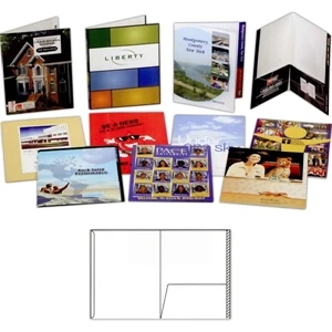 4 Color - Gloss Finish Presentation Folder With One 4 1/2" Glued Pocket And 3/4" File Tab
