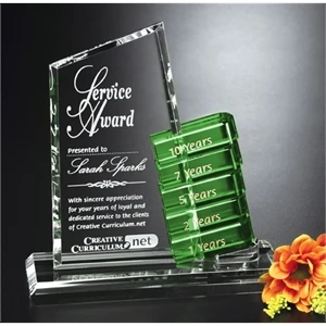 Glendale Goal Setter - Optical Crystal Award Will Hold Up To Eight Blocks, 6"w X 6 1/2"h X 2"d