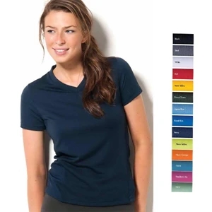 Marathon - S- X L - Short Sleeve Syntrel(tm) V-neck 100% Microfiber Polyester Training Tee