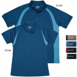 Plantation - S- X L - Women's Curved Color Block Golf Polo, 100% Polyester