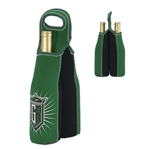 High Quality Neoprene (wetsuit Material) Tote Fits Two - 750ml Wine Bottles