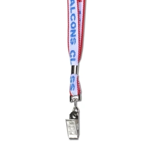 Knit-in Lanyard With Swivel Bulldog Attachment, 5/8" X 18" (plus/minus 5%)
