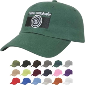 Value Series - Six Panel Unstructured Low Profile Cap With Two Piece Velcro