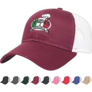 Value Series - Medium Profile Six Panel Structured Cap With Two Tone Mesh Back