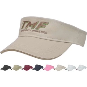 Value Series - Medium Weight Cotton Twill Tennis Visor With Two-piece Velcro